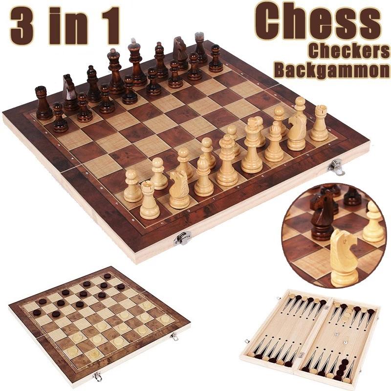Board Game Operation - Tablero de ajedrez 3 en 1,