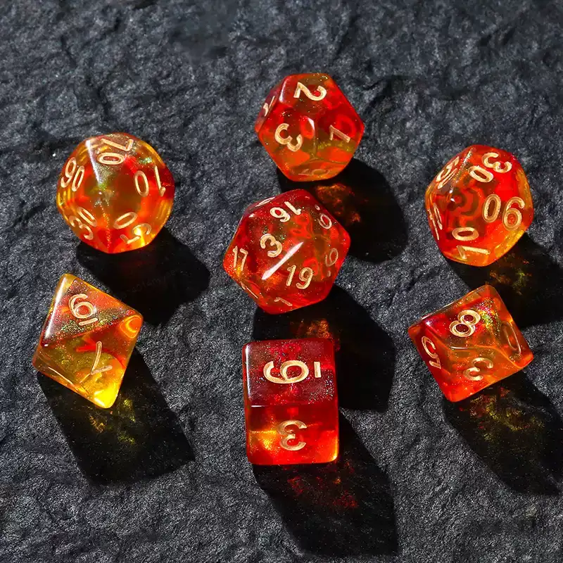 Board Game Font - Juego de 7 Dados Poliédricos de