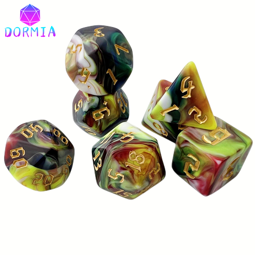 Board Game Font - Dados DND Cube Blending Colors, Dados