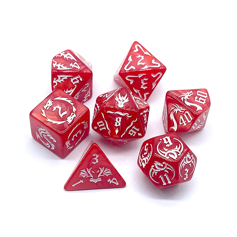 Board Game Font - 7 Uds. De nuevos colores rojos,