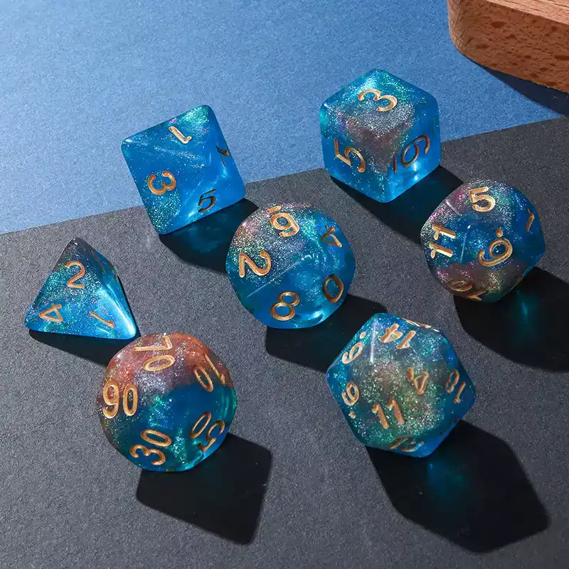 Juego de 7 Dados Poliédricos d - Board Game Font reseña y precio