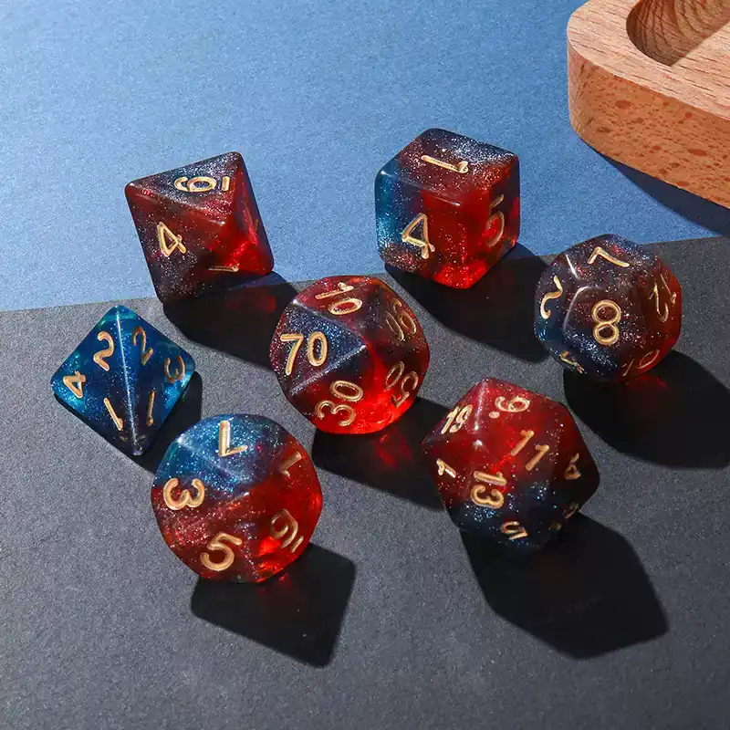 Juego de 7 Dados Poliédricos d - Board Game Font reseña y precio