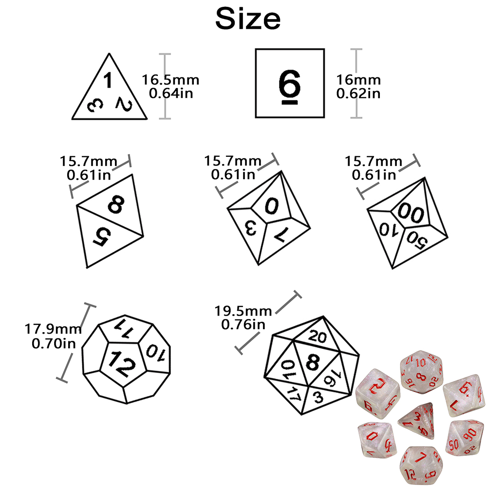 Juego de dados poliédricos con - Board Game Font reseña y precio