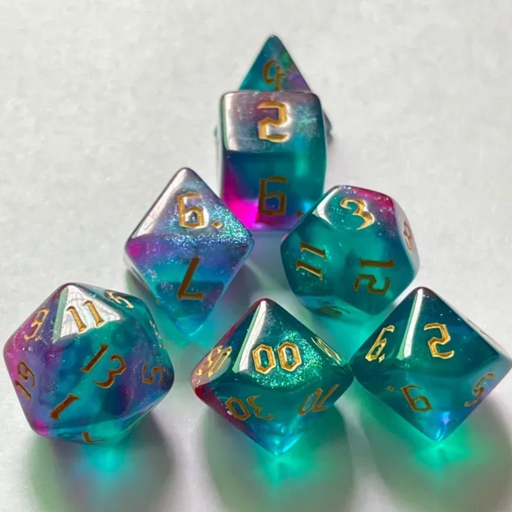 Juego de 7 dados poliédricos d - Board Game Font reseña y precio