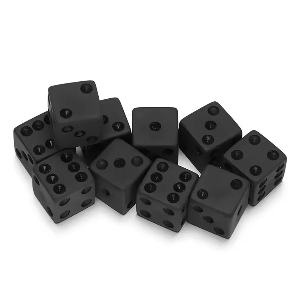 Juego de 7 dados negros nuevos - Board Game Font reseña y precio